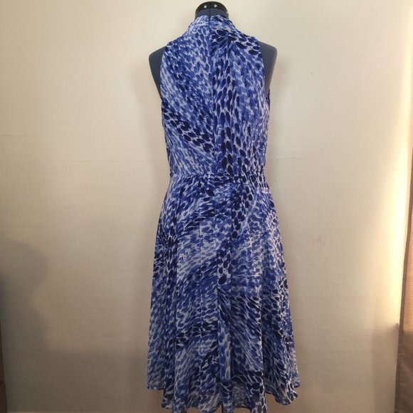 Jones New York Blue and White Abstract Dress Size 10 - Picture 5 of 6